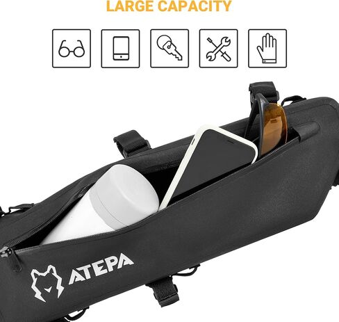 ATEPA حقيبة إطار الدراجة 2L/4L حقيبة دراجة أعلى أنبوب حقيبة الدراجة للدراجات دراجة سرج حقيبة الدراجة الحقيبة تحت مقعد لدراجة الطريق الجبلية مقاوم للماء سعة كبيرة in Kuwait