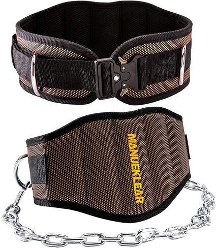 حزام غمس لرفع الأثقال من مانويكلير، 2 في 1 حزام رفع الأثقال وحزام الغمس مع سلسلة أحزمة رفع الأثقال الثقيلة للخصر في صالة الألعاب الرياضية للرجال والنساء من أجل السحب والقرفصاء والتدريب واللياقة البدنية والتمرين in Kuwait