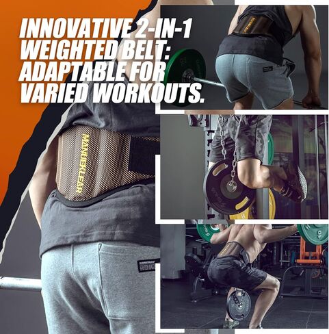 حزام غمس لرفع الأثقال من مانويكلير، 2 في 1 حزام رفع الأثقال وحزام الغمس مع سلسلة أحزمة رفع الأثقال الثقيلة للخصر في صالة الألعاب الرياضية للرجال والنساء من أجل السحب والقرفصاء والتدريب واللياقة البدنية والتمرين in Kuwait