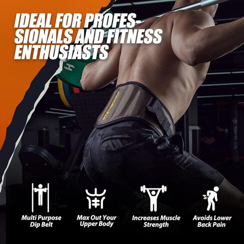 حزام غمس لرفع الأثقال من مانويكلير، 2 في 1 حزام رفع الأثقال وحزام الغمس مع سلسلة أحزمة رفع الأثقال الثقيلة للخصر في صالة الألعاب الرياضية للرجال والنساء من أجل السحب والقرفصاء والتدريب واللياقة البدنية والتمرين in Kuwait