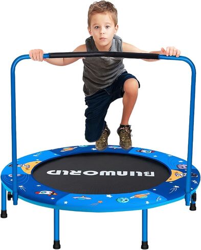 Mini Toddler Trampoline for Kids, Ages 1-6 Trampoline with Foam Handle Safety Padded Cover, Fun Gifts for Kids,Indoor Outdoor Small Rebounder for Child Boys Girls in Kuwait