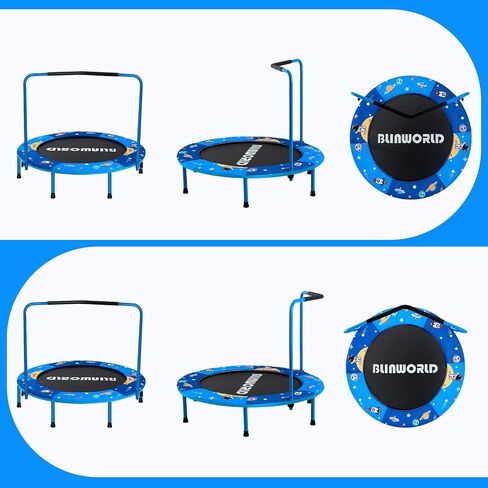 Mini Toddler Trampoline for Kids, Ages 1-6 Trampoline with Foam Handle Safety Padded Cover, Fun Gifts for Kids,Indoor Outdoor Small Rebounder for Child Boys Girls in Kuwait