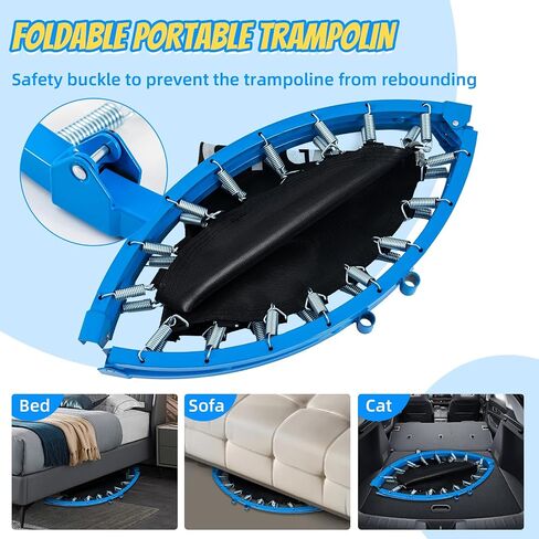 Mini Toddler Trampoline for Kids, Ages 1-6 Trampoline with Foam Handle Safety Padded Cover, Fun Gifts for Kids,Indoor Outdoor Small Rebounder for Child Boys Girls in Kuwait
