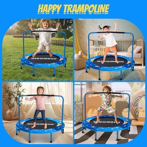 Mini Toddler Trampoline for Kids, Ages 1-6 Trampoline with Foam Handle Safety Padded Cover, Fun Gifts for Kids,Indoor Outdoor Small Rebounder for Child Boys Girls in Kuwait