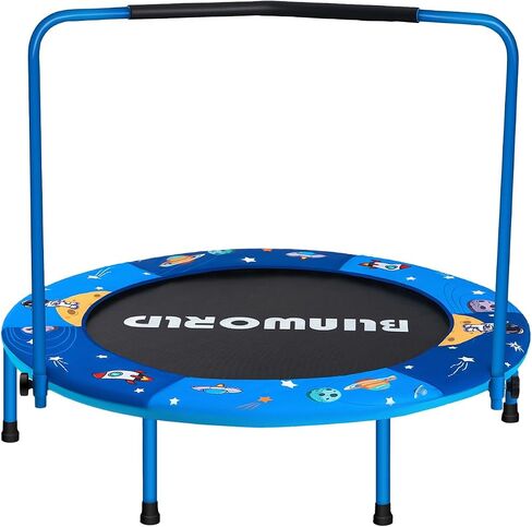 Mini Toddler Trampoline for Kids, Ages 1-6 Trampoline with Foam Handle Safety Padded Cover, Fun Gifts for Kids,Indoor Outdoor Small Rebounder for Child Boys Girls in Kuwait