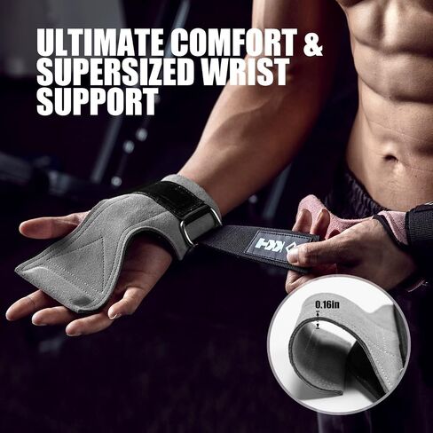 Weight Lifting Wrist Wraps Weight Lifting Straps for Weightlifting, Weight Lifting Gloves for Women and Men, Leather Lifting Wrist Straps for Deadlift, Powerlifting… in Saudi Arabia