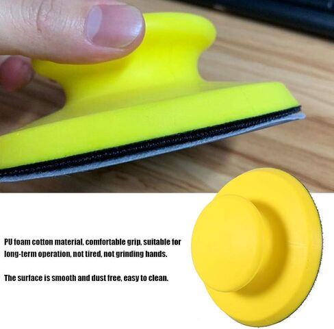3 Inch Hook and Loop Hand Sanding Block Foam Sanding Pad Block Round Sanding Pad Hook Backing Plate for Sanders or Polishers in Saudi Arabia
