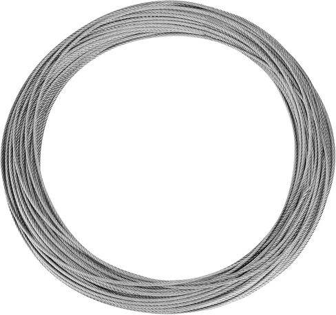 1/8 Inch x 164 Feet Wire Rope Cable, 3mm Thick 304 Stainless Steel Wire Rope, 7x19 Strands Aircraft Wire Rope for Deck Railing System, Clothesline, Garden Fence in Saudi Arabia