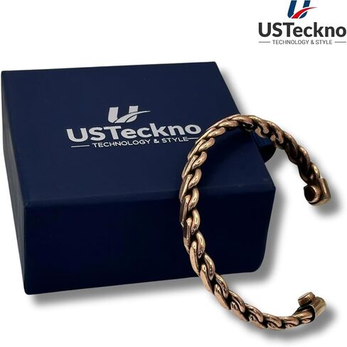 Hand Forged 100% Pure Copper Bracelet. Made with Solid High Gauge Copper and Health benefits. Enhance your well-being in style in Saudi Arabia