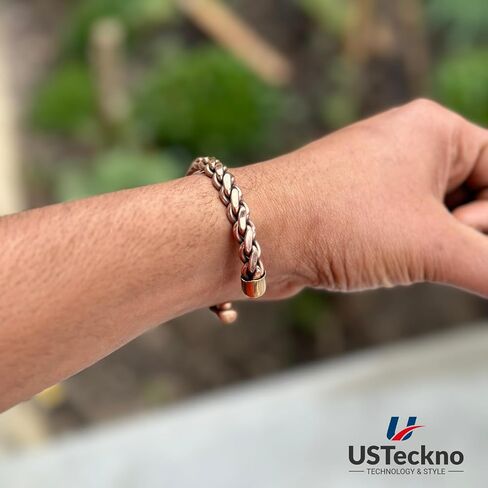 Hand Forged 100% Pure Copper Bracelet. Made with Solid High Gauge Copper and Health benefits. Enhance your well-being in style in Saudi Arabia