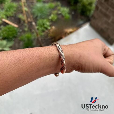 Hand Forged 100% Pure Copper Bracelet. Made with Solid High Gauge Copper and Health benefits. Enhance your well-being in style in Saudi Arabia