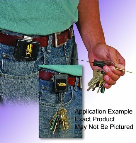 Hammerhead Industries Gear Keeper, Key Retractor with Stainless Steel Rotating Belt Clip, Made in USA in Saudi Arabia