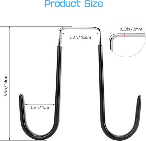 HengLiSam Over The Door Hook,Double stainless steel hook on door,4 Pack Over The Door Hooks for Bathroom, Living Room, Kitchen Hanging Clothes, Towels, Shoe Bag, Hats in Kuwait