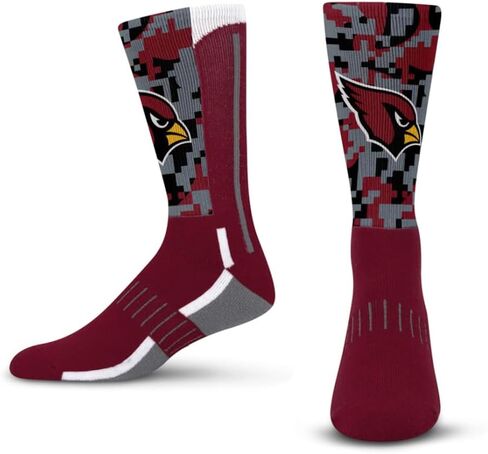 For Bare Feet NFL Men Women Team Color Logo Game Day Digi Mashup Performance Warm & Cold Weather Comfort Crew Sock in Saudi Arabia