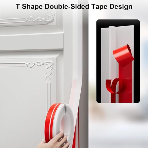 T-Shaped Clear Silicone Seal Strip for Door & Windows Gaps,Weather Stripping Door Seal Strip，10Ft Door Draft Stopper for Side of Door in Saudi Arabia