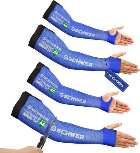 Schwer AIR-SKIN Arm Sleeves S902 for Thin Skin and Bruising, ANSI A6 Cut Resistant Arm Protectors for High Risk Work, UPF50+ UV Protection Gardening Sleeves for Farming, Lightweight, Breathable in Saudi Arabia