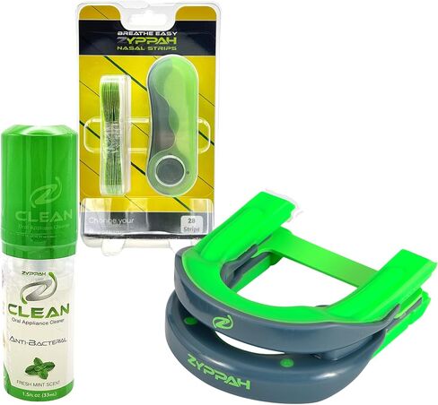 حزمة كاملة - Original & Z Clean مع شرائط الأنف | واقي الشخير وشرائط التنفس الأنفية مع منظف رغوي للفم | النوم والتنفس بشكل أفضل ليلا أو نهارا | أصلي | مكتمل in Kuwait