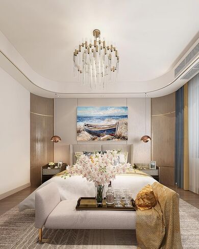 SYGALLERIER لوحة فنية جدارية ساحلية مع نسيج - لوحة تزيين المناظر الطبيعية للمراكب الشراعية على شاطئ البحر لغرفة المعيشة وغرفة النوم والحمام 12 × 16 بوصة in Kuwait