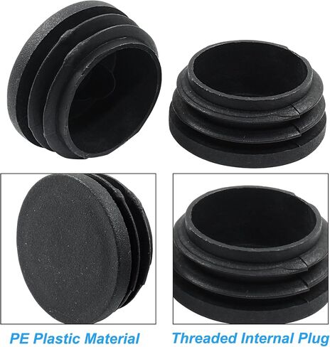 20 Pack 1" Round Plastic Plug, Furniture Pipe Tube Cover Insert Tubing End Caps for Round Tubing Post, Pipe Post, Chairs (Black) in Saudi Arabia