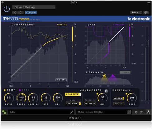 TC Electronic DYN 3000-DT Midas-Powered High-End Dynamics Channel Plug-In مع واجهة سطح مكتب اختيارية ذات ملمس تناظري in Saudi Arabia