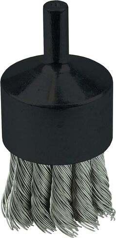 Weiler 10032 1-1/8" Knot Wire End Brush, .020" Stainless Steel Fill, Made in the USA in Saudi Arabia