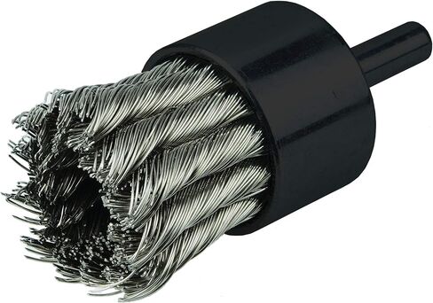 Weiler 10032 1-1/8" Knot Wire End Brush, .020" Stainless Steel Fill, Made in the USA in Saudi Arabia