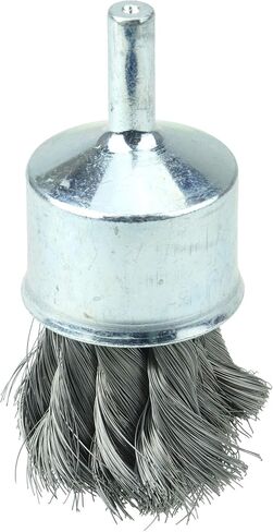 Weiler 10032 1-1/8" Knot Wire End Brush, .020" Stainless Steel Fill, Made in the USA in Saudi Arabia