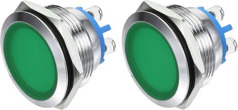MECCANIXITY Indicator LED Light 12V 22mm M22 Panel Mount Metal Waterproof Signal Lamp with O Ring, Blue Pack of 2 in Saudi Arabia