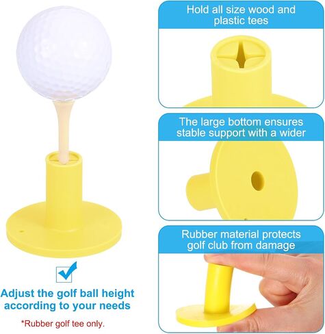 PATIKIL Rubber Golf Tees Golf Rubber Tee Indoor Outdoor Practice Ball Holder for Driving Range Turf Mats in Saudi Arabia