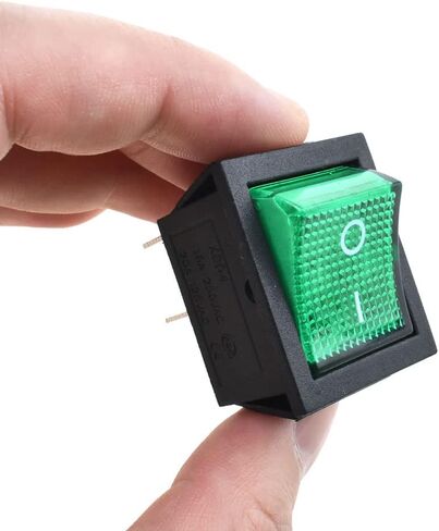 KCD3 Rocker Switch Toggle 2 Pins 2 Position ON/Off AC 16A 250V DPDT Red Led Light Illuminated Plug and Play Stable Connect Compact Easy Click in Position for Heater Press Bench 4PCS in Saudi Arabia