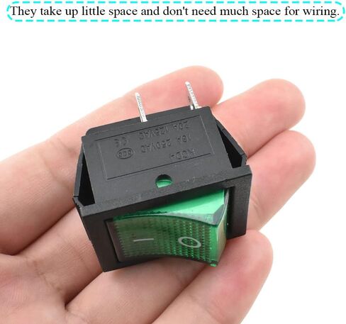 KCD3 Rocker Switch Toggle 2 Pins 2 Position ON/Off AC 16A 250V DPDT Red Led Light Illuminated Plug and Play Stable Connect Compact Easy Click in Position for Heater Press Bench 4PCS in Saudi Arabia