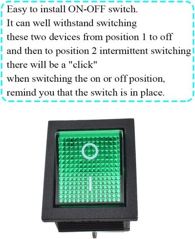 KCD3 Rocker Switch Toggle 2 Pins 2 Position ON/Off AC 16A 250V DPDT Red Led Light Illuminated Plug and Play Stable Connect Compact Easy Click in Position for Heater Press Bench 4PCS in Saudi Arabia