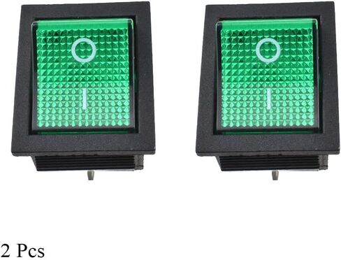 KCD3 Rocker Switch Toggle 2 Pins 2 Position ON/Off AC 16A 250V DPDT Red Led Light Illuminated Plug and Play Stable Connect Compact Easy Click in Position for Heater Press Bench 4PCS in Saudi Arabia