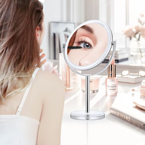 Makeup Mirror, 20X Magnifying Mirror for Desk, Makeup Mirror with Magnification 8 inch, Double Sided 1X/20X Magnifying Mirror with Stand, Personal Makeup Mirrors for Home and Office in Saudi Arabia