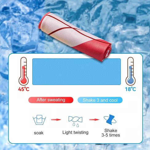 Cooling Towel for Neck and face,ice Towel Ultra-fine Fiber Cooling Material, with Cute Silicone Pouch, eas12*24-inch Pink and Purple in Saudi Arabia