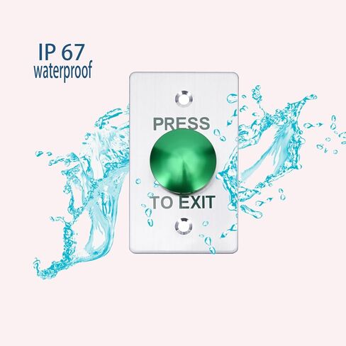 اضغط على زر الخروج، DC12V نوع جرس الباب من الفولاذ المقاوم للصدأ، طلب دائري للخروج من الحجم القياسي للتحكم في الوصول إلى الباب، NC COM ولا يوجد مخرج in Saudi Arabia