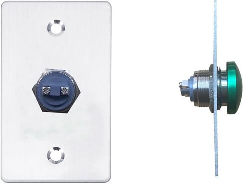 اضغط على زر الخروج، DC12V نوع جرس الباب من الفولاذ المقاوم للصدأ، طلب دائري للخروج من الحجم القياسي للتحكم في الوصول إلى الباب، NC COM ولا يوجد مخرج in Saudi Arabia