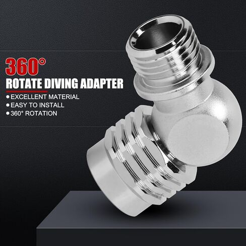 EVTSCAN Scuba Diving 90 110 Degree Swivel Adapter, Brass Chrome Plated, for Hose and 2nd Stage Scuba Diving Regulator, Leak Proof, Two Choices in Saudi Arabia