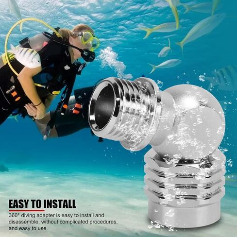 EVTSCAN Scuba Diving 90 110 Degree Swivel Adapter, Brass Chrome Plated, for Hose and 2nd Stage Scuba Diving Regulator, Leak Proof, Two Choices in Saudi Arabia
