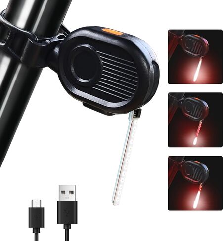 مصباح خلفي للدراجة Photondrop LED قابل لإعادة الشحن عبر USB، ضوء دراجة أصفر وأحمر، مناسب لأي نوع من أعمدة المقعد، ضوء خلفي للدراجة مقاوم للماء، 3 أوضاع تعديل in Saudi Arabia
