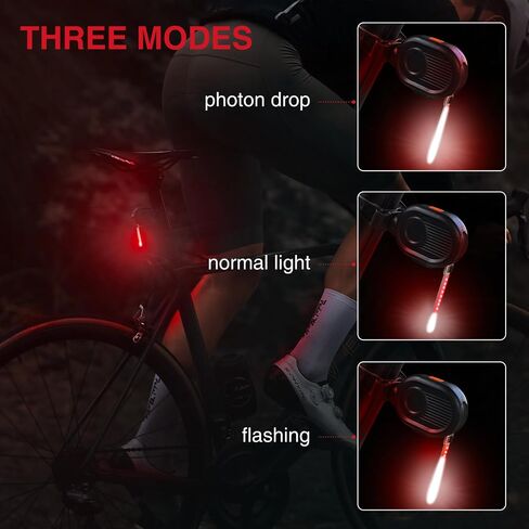 مصباح خلفي للدراجة Photondrop LED قابل لإعادة الشحن عبر USB، ضوء دراجة أصفر وأحمر، مناسب لأي نوع من أعمدة المقعد، ضوء خلفي للدراجة مقاوم للماء، 3 أوضاع تعديل in Saudi Arabia
