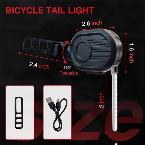 مصباح خلفي للدراجة Photondrop LED قابل لإعادة الشحن عبر USB، ضوء دراجة أصفر وأحمر، مناسب لأي نوع من أعمدة المقعد، ضوء خلفي للدراجة مقاوم للماء، 3 أوضاع تعديل in Saudi Arabia