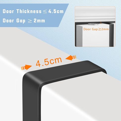 Skycase Over The Door Hooks - 4 Packs Over The Door Double Hanger Hooks,Sturdy Metal Twin Hooks Organizer Hooks for Hanging Coats, Hats, Robes, Towels, Black in Saudi Arabia