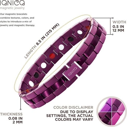 HOLVIST Magnetic Bracelet for Men and Women 4000 Gauss | Mens Magnetic Bracelets | Women Magnetic Bracelet| Comes with Adjustable Length, Sizing Tool and Gift Box in Saudi Arabia