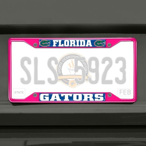 FANMATS 43721 University of Georgia Bulldogs License Plate Frame - Pink – Easy Installation on Truck, SUV, Car - Ideal Gift for Die Hard NCAA Fan in Saudi Arabia