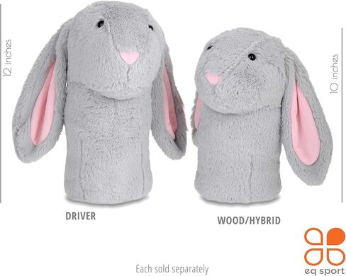 أغطية نادي الجولف عالية الجودة من EQ SPORT، غطاء رأس من الخشب والسائق لنوادي الجولف - أغطية نوادي الجولف مناسبة وآمنة تمامًا، أغطية نوادي الجولف المضحكة، أغطية رأس جولف على شكل أرنب عيد الفصح الحيواني in Kuwait