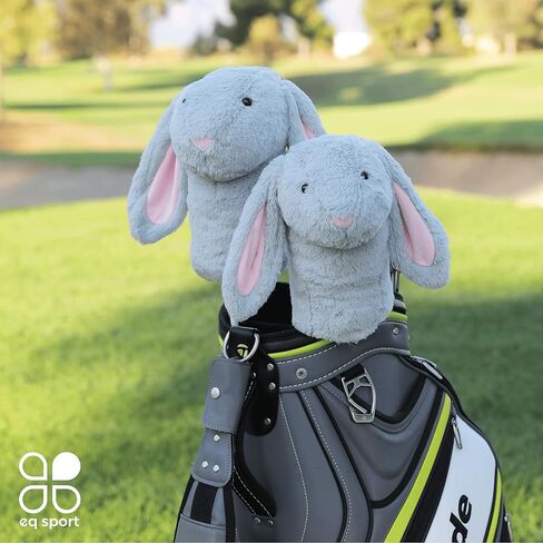 أغطية نادي الجولف عالية الجودة من EQ SPORT، غطاء رأس من الخشب والسائق لنوادي الجولف - أغطية نوادي الجولف مناسبة وآمنة تمامًا، أغطية نوادي الجولف المضحكة، أغطية رأس جولف على شكل أرنب عيد الفصح الحيواني in Kuwait