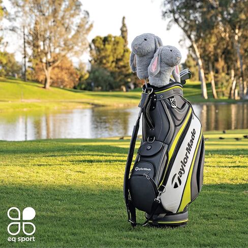 أغطية نادي الجولف عالية الجودة من EQ SPORT، غطاء رأس من الخشب والسائق لنوادي الجولف - أغطية نوادي الجولف مناسبة وآمنة تمامًا، أغطية نوادي الجولف المضحكة، أغطية رأس جولف على شكل أرنب عيد الفصح الحيواني in Kuwait