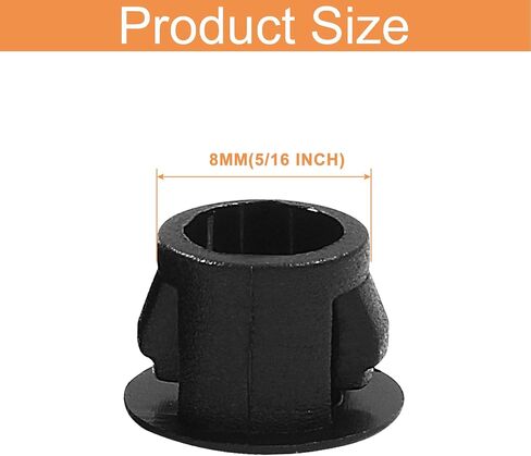 Hitefu 30PCS Plastic Hole Plugs, 1/2-Inch (13mm) Black Flush Type Panel Plugs for Furniture and Fencing Post, Ideal for Cabinet and Screw Hole Covering in Saudi Arabia