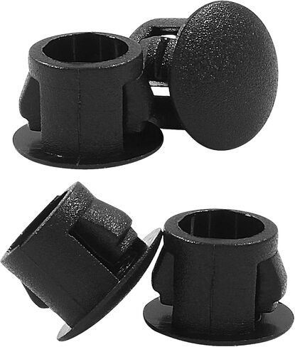Hitefu 30PCS Plastic Hole Plugs, 1/2-Inch (13mm) Black Flush Type Panel Plugs for Furniture and Fencing Post, Ideal for Cabinet and Screw Hole Covering in Saudi Arabia